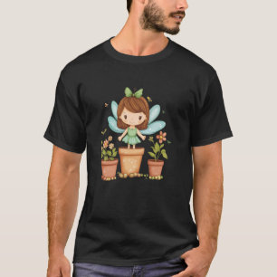 Camiseta Jardim Mágico com uma Declaração de Jardineira Fad