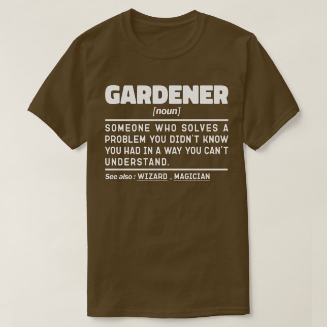 Camiseta Jardim Noun Adoro Ditos Legal de Jardinagem (Frente do Design)