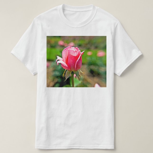 Camiseta Jardim Rosa Rosa Rosa Rosa Rosa Rosa (Frente do Design)