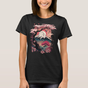 Camiseta Jardim Sakura Geisha Monte Fuji Cherry Bl