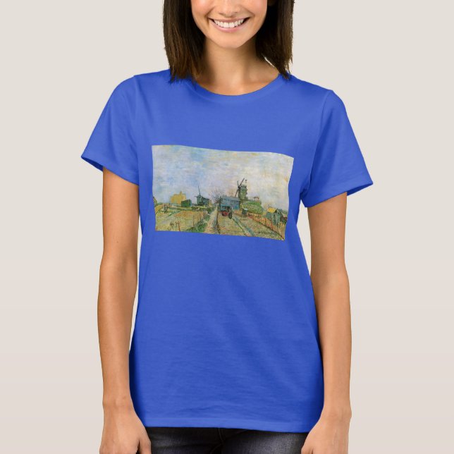 Camiseta Jardim Vegetal em Montmartre por Vincent van Gogh (Frente)