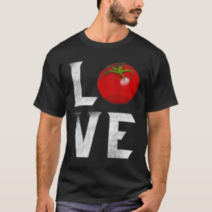 Camiseta Jardim Vermelho De Tomate Eu Adoro Hortaliças Ve