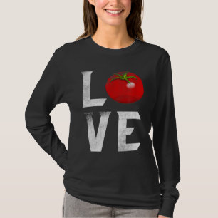 Camiseta Jardim Vermelho De Tomate Eu Adoro Hortaliças Ve