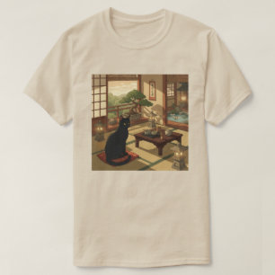 Camiseta Jardim Zen Gato Preto