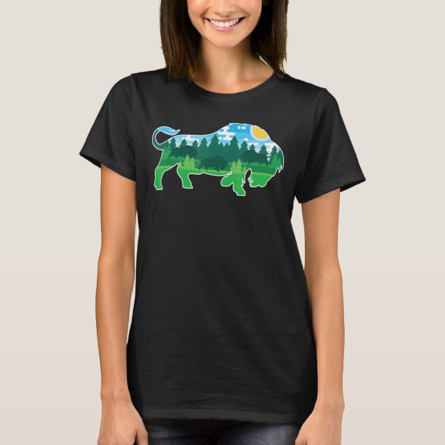 Camiseta Jardim Zoológico ao ar livre Pessoas de acampament (Frente)