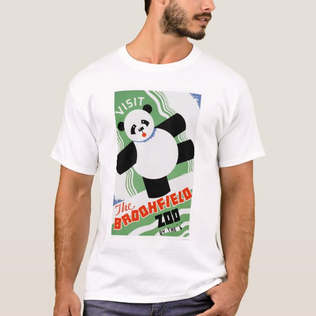 Camiseta Jardim zoológico de Brookfield da panda WPA 1938 (Frente)