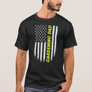 Camiseta Jardinagem 4\4 de Julho Bandeira Americana Jardina
