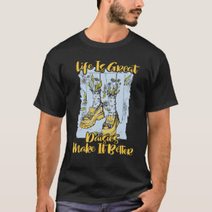 Camiseta Jardinagem 4\A Vida É Ótima Margaridas a Tornam Me