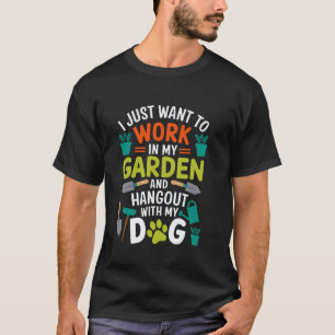 Camiseta Jardinagem 4\Amante de cães Fã de botânica engrena
