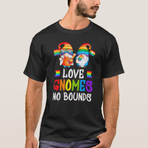 Camiseta Jardinagem 4\Anões de jardim LGBT casais arco-íris