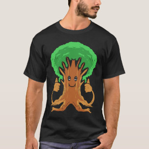 Camiseta Jardinagem 4\Árvore Fofa para Jardineiro Floresta