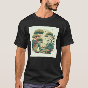 Camiseta Jardinagem 4\Árvores Bonsai de Outono Jardim Santu