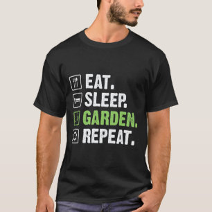 Camiseta Jardinagem 4\Coma Durma Jardine Repita Jardinagem