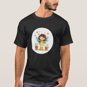 Camiseta Jardinagem 4\Design de Jardineira de Fadas para Am