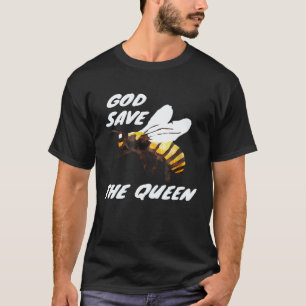 Camiseta Jardinagem 4\Deus Salve A Rainha  Abelha Apicultor