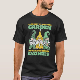 Camiseta Jardinagem 4\Encontro no Jardim Gnome com meus gno