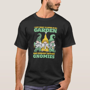 Camiseta Jardinagem 4\Encontro no Jardim Gnome com meus gno