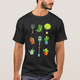 Camiseta Jardinagem 4\Ferramentas para Plantas de Jardim Ho