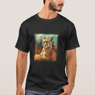 Camiseta Jardinagem 4\Flores do Jardim do Guepardo Pintura