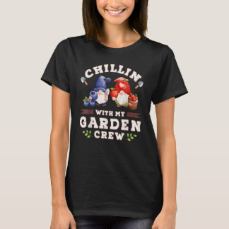 Camiseta Jardinagem 4\Gnomos de jardim gnomos com mirtilos