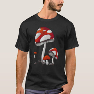 Camiseta Jardinagem 4\Jardim De Cogumelo Venenoso Vermelho