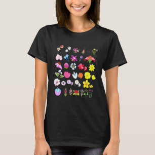 Camiseta Jardinagem 4\Jardim de Flores Botânicas Produtores