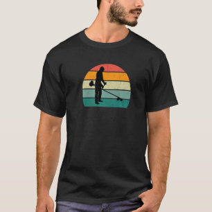 Camiseta Jardinagem 4\Jardineiro Cortando Gramado Flores Ár