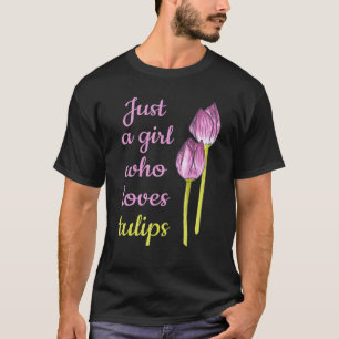 Camiseta Jardinagem 4\Jardineiro Lindo Flor de Tulipa Só Um