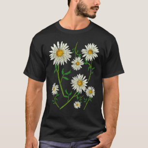 Camiseta Jardinagem 4\Margaridas Jardim Natureza Planta Flo