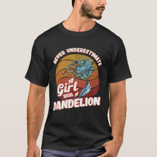 Camiseta Jardinagem 4\Menina Jardineira de Dente-de-Leão Mo