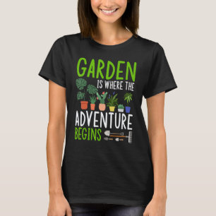 Camiseta Jardinagem 4\O Jardim é Onde a Aventura Começa G