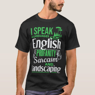 Camiseta Jardinagem 4\Paisagismo Piada Cuidados com o Grama
