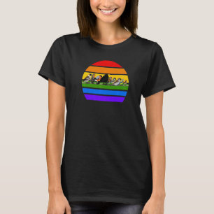 Camiseta Jardinagem 4\Pássaros do Jardim Arco-íris Dom-fafe