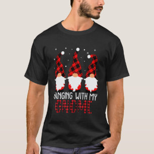 Camiseta Jardinagem 4\Pendurado Com Meu Gnome de Jardim Gno