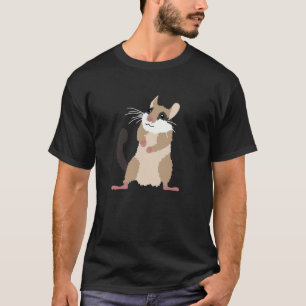 Camiseta Jardinagem 4\Rato Roedor Adormecido no Jardim Fofo