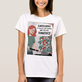 Camiseta Jardinagem Amantes Estilo de Terapêutica de Jardim