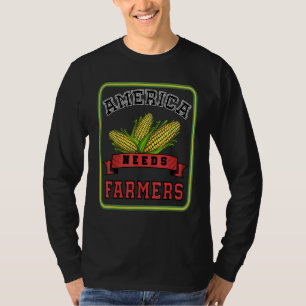 Camiseta Jardinagem América Precisa de Fazendeiros Milho Fa