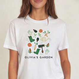 Camiseta Jardinagem Aquarela Personalizada