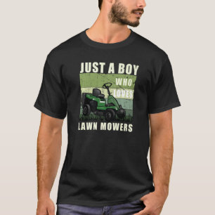 Camiseta Jardinagem de Campo Só Um Menino Que Ama Cortadore