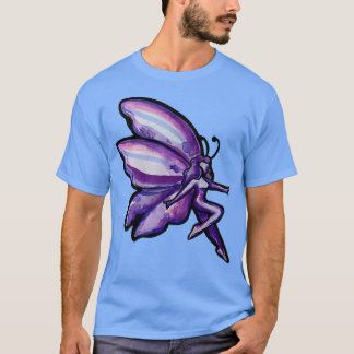 Camiseta Jardinagem de fadas roxas de fadas roxas