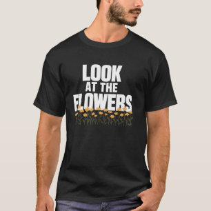 Camiseta Jardinagem de Flores Botânico Bonito Olhar para a