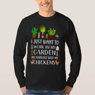 Camiseta Jardinagem De Frango Para Gardener Masculina
