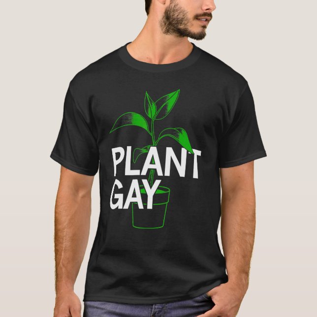 Camiseta Jardinagem de Gay de Planta Orgulho LGBT Gay Trans (Frente)
