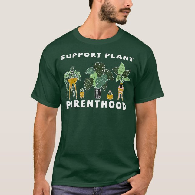 Camiseta Jardinagem de Planta de Apoio a Jardins (Frente)