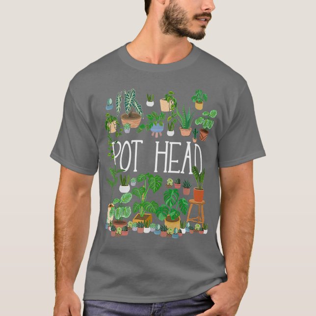Camiseta Jardinagem de Pote de trevo de plantas plantadas (Frente)