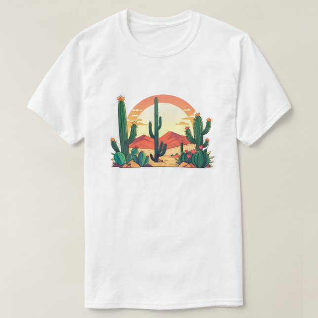 Camiseta Jardinagem de Suculentes Botânicos das Plantas (Frente do Design)