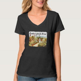 Camiseta Jardinagem é Boa Para a Alma das Mulheres Um Jardi