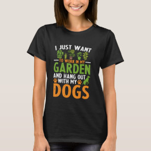 Camiseta Jardinagem e Cachorros Entusiastas de Plantas Entu