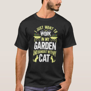 Camiseta Jardinagem E Gatos Engraçado Planta Jardineiro