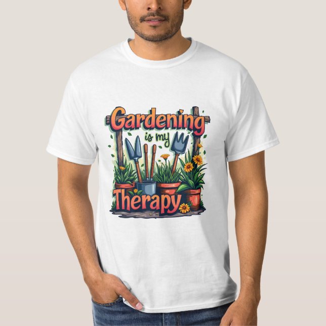 Camiseta Jardinagem é minha terapia (Frente)
